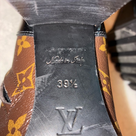 Louis Vuitton Black and Brown Heeled Boots - Picture 8 of 8